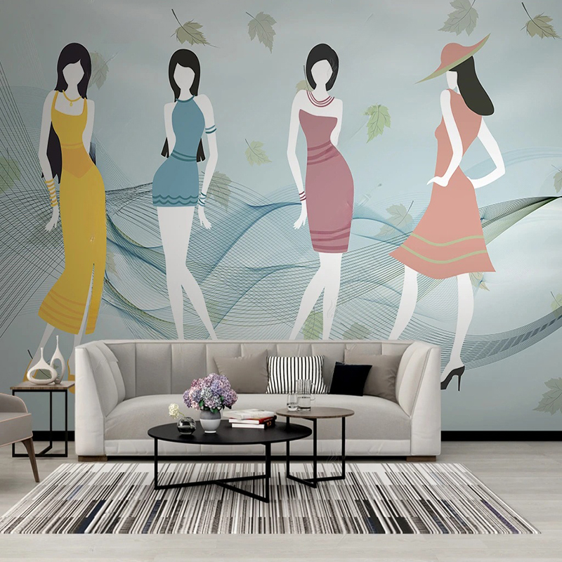 Commercial Wallpaper Printing - Custom Mural Modern fFresh Shopping Commercial