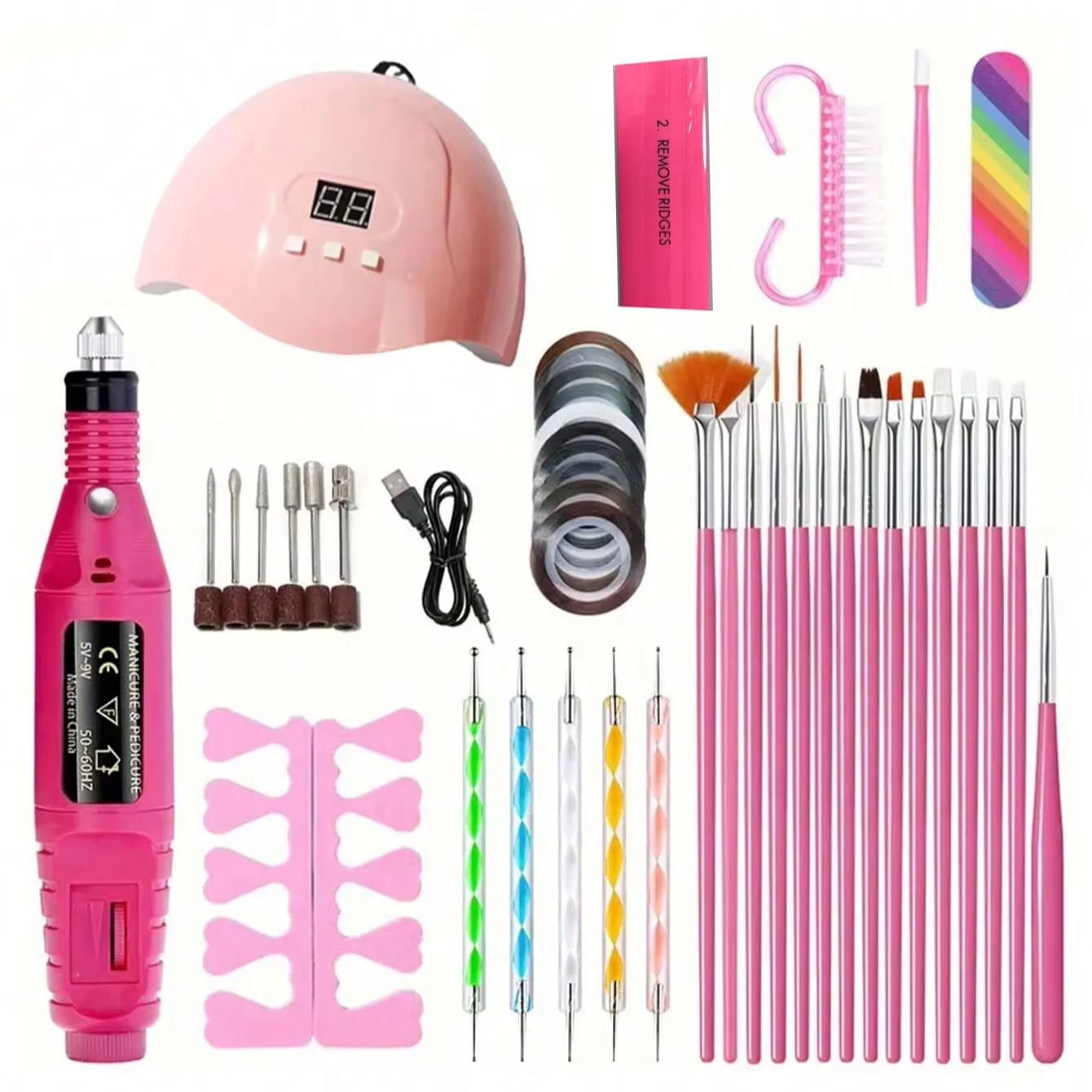 Nail Set Nail Extension Gel Na - Exposure Unit Uv 评论和价格