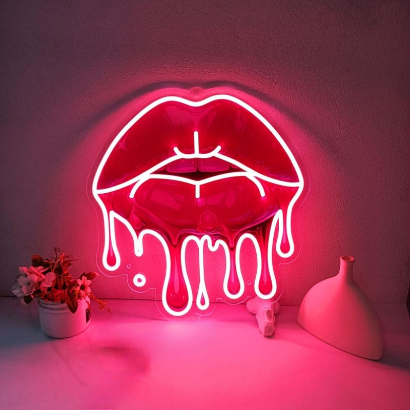 Melting Lips UV Printed Neon S - Commercial Uv Printing 评论和价格