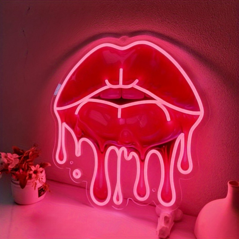 Melting Lips UV Printed Neon S - Commercial Uv Printing 评论和价格