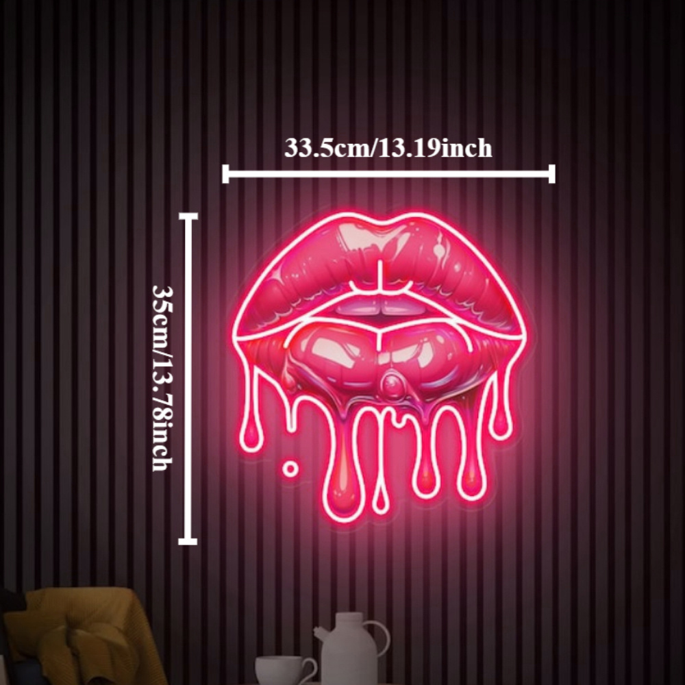 Melting Lips UV Printed Neon S - Commercial Uv Printing 评论和价格