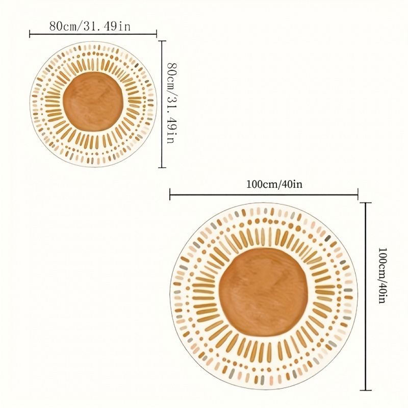 VIKAMA Boho Sunburst Round Are - Commercial Printing Products 评论和价格
