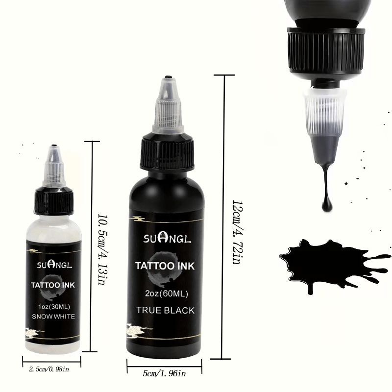 SUANGL Tattoo Ink Set Black Wh - White Toner Transfer Paper 评论和价格