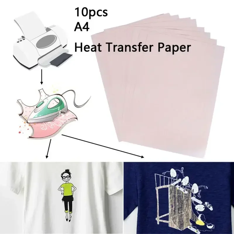 10pcs A4 Heat-Press Transfer P - White Toner Transfer Paper 评论和价格